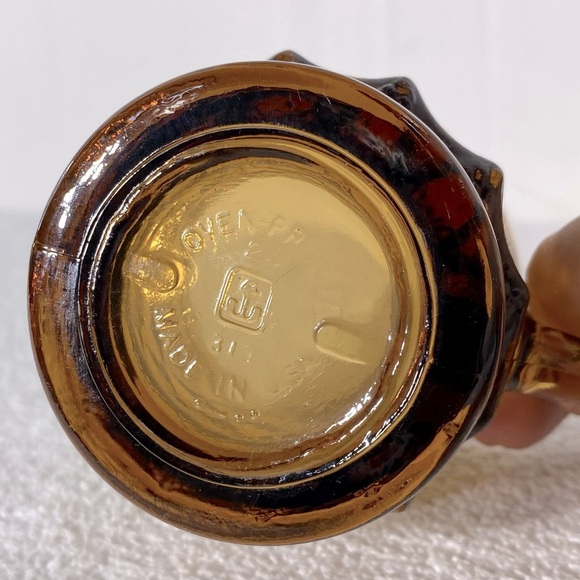 Vintage Fire King Oven Proof Kimberly Amber Textured Glass Pedestal Mug - Picture 7 of 11